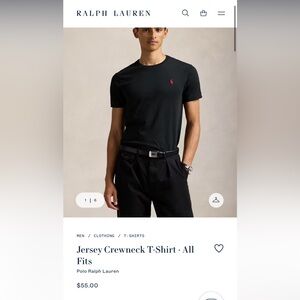 Polo Ralph Lauren navy blue jersey crewneck tshirt